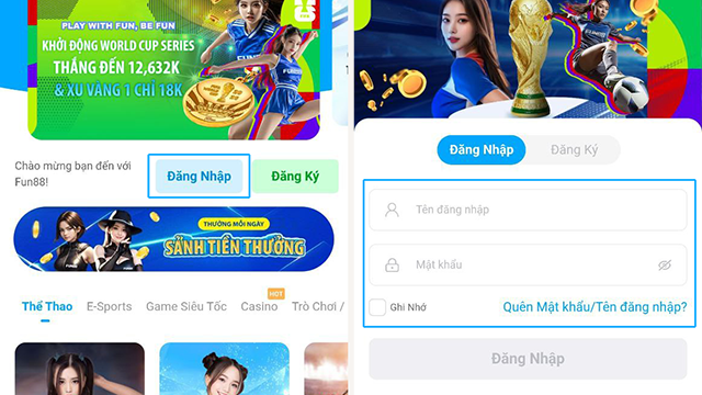 fun88 đăng nhập